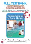 Test Bank For Pharmacotherapeutics for Advanced Practice A Practical Approach 5th Edition Arcangelo | 9781975160593 | All Chapters with Answers and Rationals