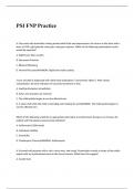 PSI FNP Practice Questions and Answers 2023&sol;2024