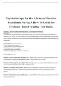 Psychotherapy for the Advanced Practice Psychiatric Nurse Updated 2023/2024 test bank