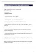 Foundations in Nursing Informatics