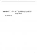 TEST BANK - ATI TEAS 7- English Language Study (2023-2024) NEW UPDATES 2024