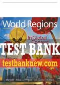 Test Bank For World Regions in Global Context: Peoples, Places, and Environments 6th Edition All Chapters - 9780134183640