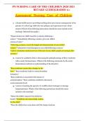 PN NURSING CARE OF THE CHILDREN 2020&sol; 2021 RETAKE GUIDE&vert;GRADED A&plus;