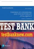 Test Bank For Theories of Counseling and Psychotherapy: A Case Approach 4th Edition All Chapters - 9780137400195