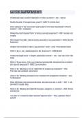 IAHSS SUPERVISORY TEST WITH ALL ANSWERS