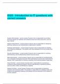 D322 - Introduction to IT questions with correct answers