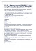 MPJE - Massachusetts 2023-2024 &vert; with complete solution &vert; updated &vert; RATED A&plus;