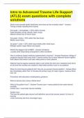 Intro to Advanced Trauma Life Support &lpar;ATLS&rpar; exam questions with complete solutions