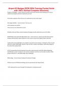 Airport ID Badges &lbrack;DFW SIDA Training Pocket Guide with 100&percnt; Verified Complete Solutions&rsqb;