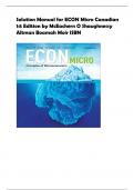 Solution Manual for ECON Micro Canadian  1st Edition by McEachern O Shaughnessy  Altman Boamah Moir ISBN