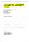 1&period;1-1&period;4&rpar; INDUCTION - TRAINING AND ASSESSMENT WITH 100&percnt; CORRECT ANSWERS&period;