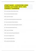 ATSEP BASIC - ACRONYMS USED DURING LECTURES WITH 100&percnt; CORRECT ANSWERS&period;