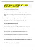 ATSEP BASIC &ndash; METEO WITH 100&percnt; CORRECT ANSWERS&period;