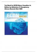 Test Bank for ECON Macro Canadian 1st  Edition by McEachern O Shaughnessy  Altman Boamah Moir ISBN