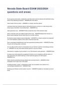 Nevada State Board EXAM 2023&sol;2024 questions and answer