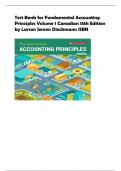 Test Bank for Fundamental Accounting  Principles Volume 1 Canadian 15th Edition  by Larson Jensen Dieckmann ISBN