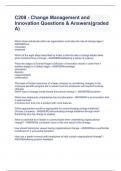 C208 - Change Management and Innovation Questions & Answers(graded A)