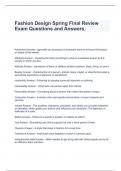 Fashion Design Spring Final Review Exam Questions and Answers&period;