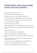 DAANCE Module 1-Basic Sciences EXAM question and answers 2023&sol;2024