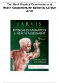 Test Bank for Physical Examination and Health Assessment 9th Edition by Carolyn Jarvis, Ann Eckhardt ISBN 9780323809849 / All Chapters 1-32 / Full Complete