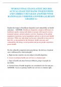 NP ROLE FINAL EXAM LATEST 2023-2024 ACTUAL EXAM TEST BANK 270 QUESTIONS AND CORRECT DETAILED ANSWERS WITH RATIONALES &lpar;VERIFIED ANSWERS&rpar; &vert;ALREADY GRADED A&plus;