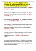 CPT PRACTICE EXAM WITH 120QUESTIONS AND ANSWERS ALL ANSWERS 100&percnt;CORRECTLY VERIFIED ANSWERS LATEST UPDATE 2023&sol;2024 RATED A&plus;