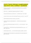 STATE TRUCK DRIVING CHAMPIONSHIP QUIZ WITH 100&percnt; CORRECT ANSWERS&period;