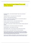 Stott Practical Exam Stated Focus with correct answers&period;