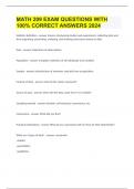 MATH 209 EXAM QUESTIONS WITH 100&percnt; CORRECT ANSWERS 2024