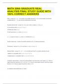 MATH 209A GRADUATE REAL ANALYSIS FINAL STUDY GUIDE WITH 100&percnt; CORRECT ANSWERS