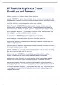 WI Pesticide Applicator Correct Questions and Answers