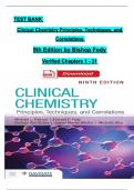 Test Bank for Clinical Chemistry Principles, Techniques, and Correlations 9th Edition by Bishop Fody, Complete Chapters 1 - 31, Updated Newest Version