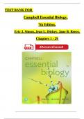 Test Bank for Campbell Essential Biology with Physiology, 7th Edition by Eric J. Simon, Complete Chapters 1 - 29, Updated Newest Version