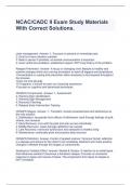 NCAC&sol;CADC II EXAM STUDY MATERIALS WITH CORRECT SOLUTIONS&period;