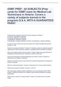 OSMT PREP - All SUBJECTS (Prep cards for OSMT exam for Medical Lab Technicians in Ontario. Covers a