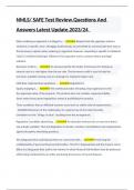 NMLS&sol; SAFE Test Review&period;Questions And Answers Latest Update&period;2023&sol;24  