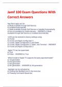 Jamf 100 Exam Questions With  Correct Answers