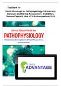  test bank for Davis Advantage for Pathophysiology&colon; Introductory Concepts and Clinical Perspectives Second Edition&lpar; Theresa Capriotti &rpar; with N376 Patho questions &lpar;I & II&rpar;
