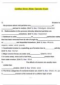 Certified Storm Water Operator Exam Actual Questions and Answers New Guide 100% Correct