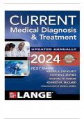 Test Bank For Current Medical Diagnosis And Treatment 2024  63rd Edition By By Maxine Papadakis, Stephen Mcphee, Michael Rabow & Kenneth Mcquaid