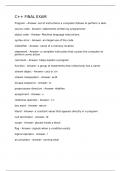 C&plus;&plus; Final Exam