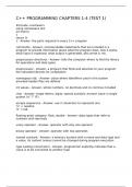 C&plus;&plus; Programming Chapters 1-4 &lpar;TEST 1&rpar;