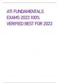 ATI FUNDAMENTALS  EXAMS 2023 100%  VERIFIED BEST FOR