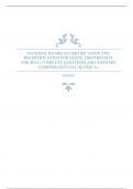 NATIONAL BOARD OF CERTIFICATION AND RECERTIFICATION FOR NURSE ANESTHETISTS &lpar;NBCRNA&rpar; COMPLETE QUESTIONS AND ANSWERS &lpar;VERIFIED&rpar;2023&sol;2024 &vert; RATED A&plus;