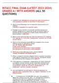 INTACC FINAL EXAM &lpar;LATEST 2023-2024&rpar; GRADED A&plus; WITH ANSWERS &lpar;ALL 50 QUESTIONS&rpar;