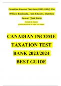 Canadian Income Taxation (2023-2024)25eWilliam Buckwold, Joan Kitunen, MatthewRoman (Test Bank)