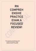 RN COMPREHENSIVE PRACTICE EXAM A FOCUSED REVIEW EXAM