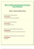NR511 &sol; NR 511 Midterm Exam Weeks 1-4 Notes &lpar;Latest 2024 &sol; 2025&rpar;&colon; Differential Diagnosis & Primary Care Practicum - Chamberlain