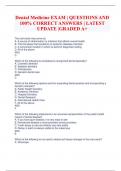 Dental Medicine EXAM &vert; QUESTIONS AND  100&percnt; CORRECT ANSWERS &vert; LATEST  UPDATE &vert;GRADED A&plus;