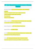 DT Cert Questions and Answers Already  Passed